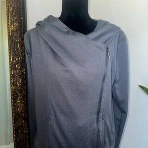 DKNY Asymmetric Zipper Hooded Sweatshirt PREOWNED/USED